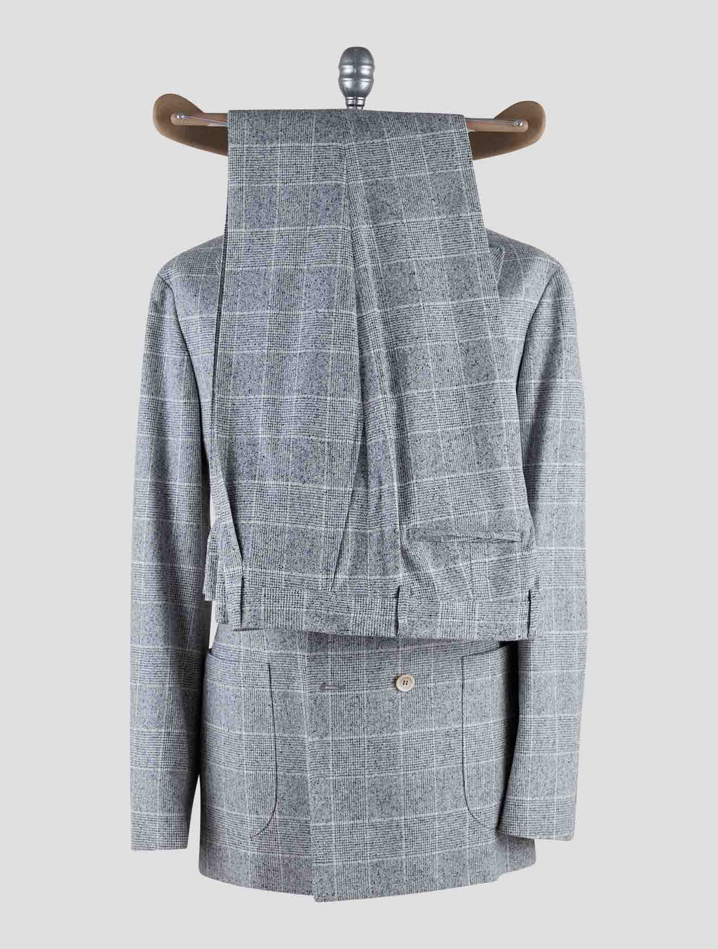 Brunello Cucinelli Gray Silk Wool Cashmere Suit
