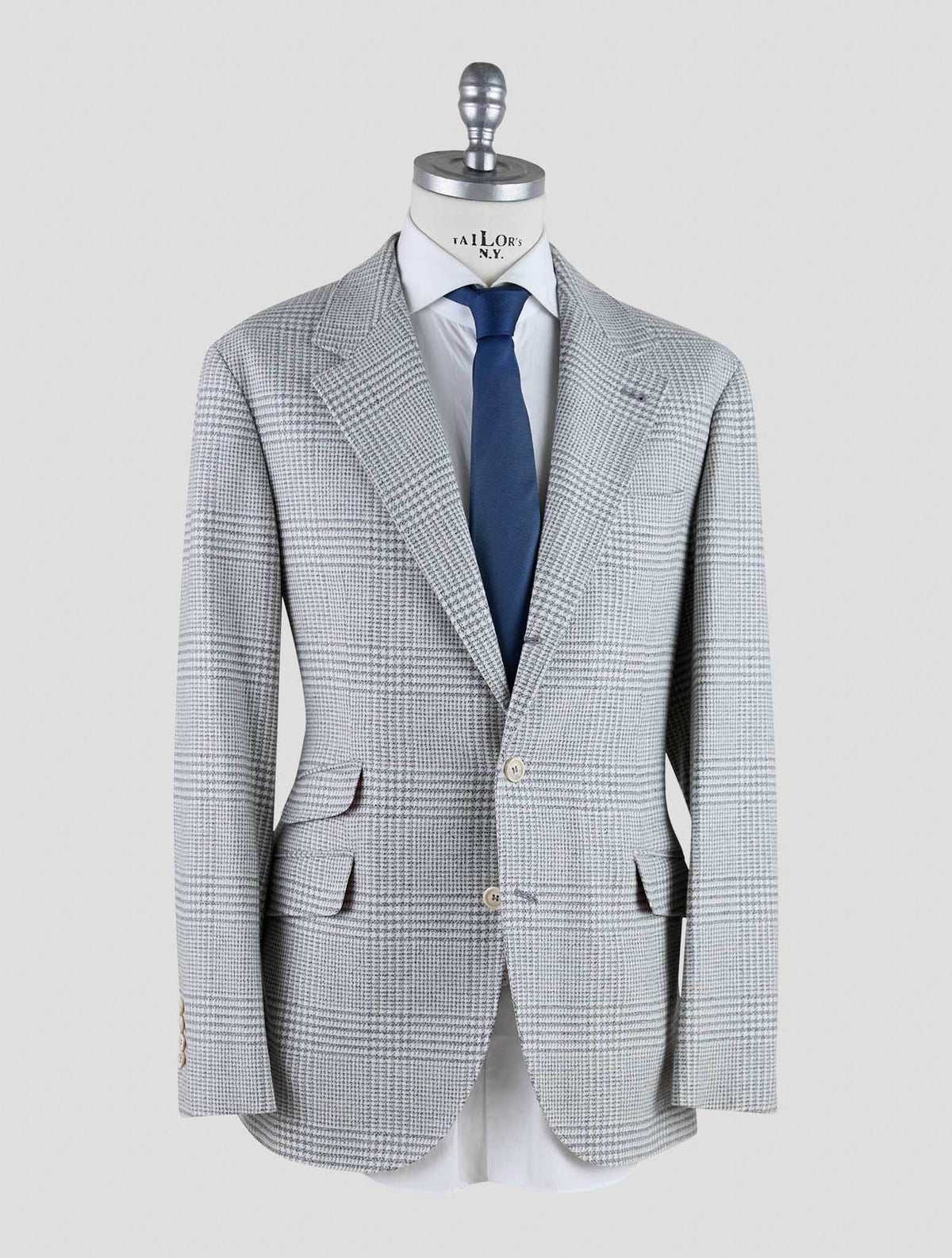 Brunello Cucinelli Gray White Wool Cashmere Ea Suit