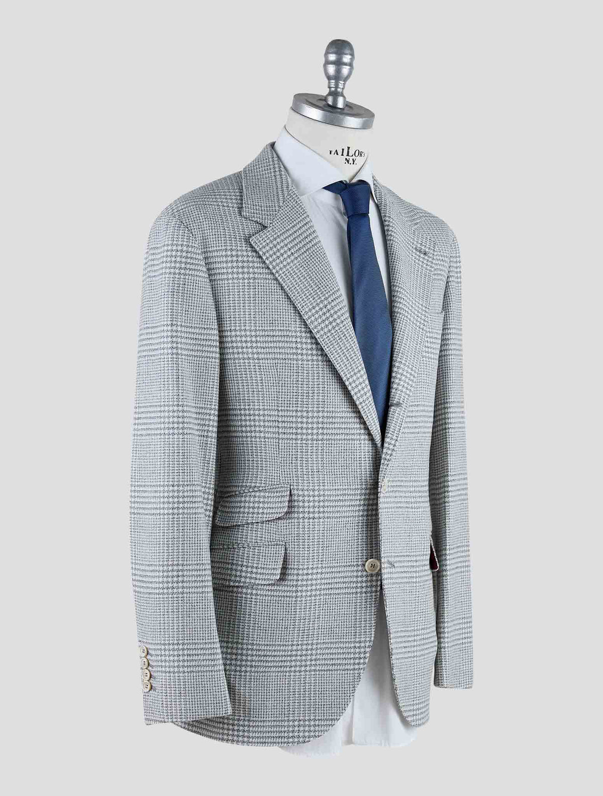 Brunello Cucinelli Gray White Wool Cashmere Ea Suit