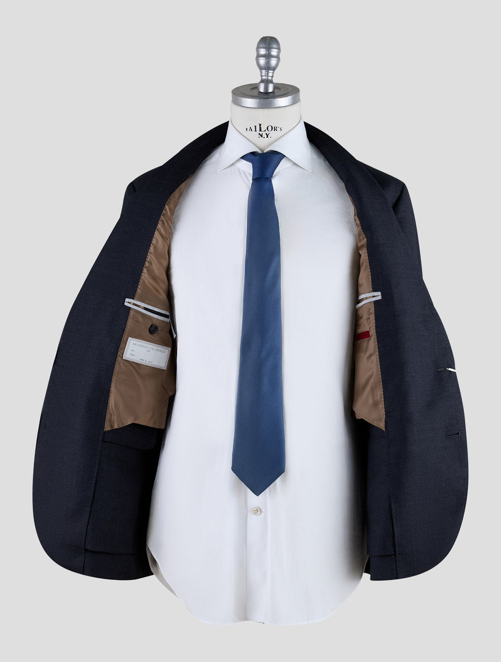 Brunello Cucinelli Dark Gray Virgin Wool Suit