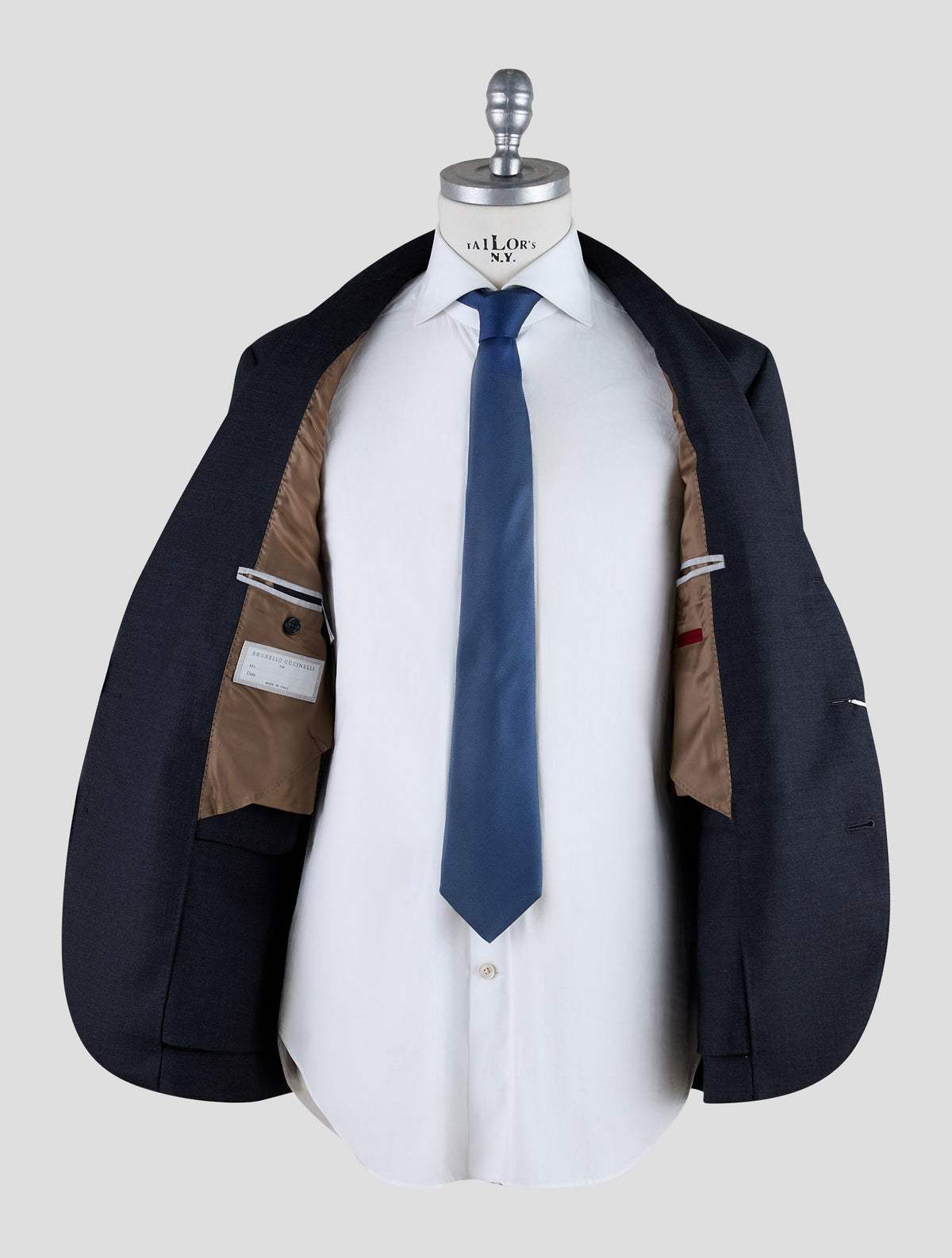 Brunello Cucinelli Dark Gray Virgin Wool Suit