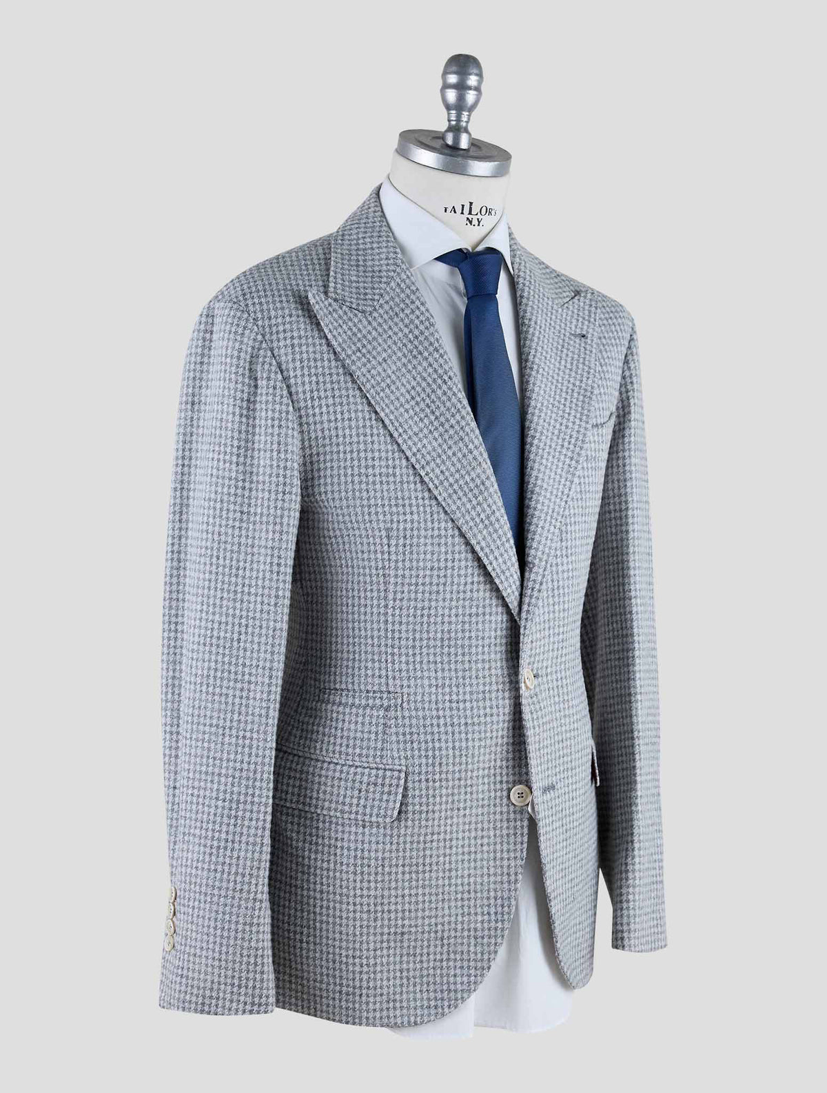 Brunello Cucinelli Gray White Alpaca Wool Cotton Pa Suit