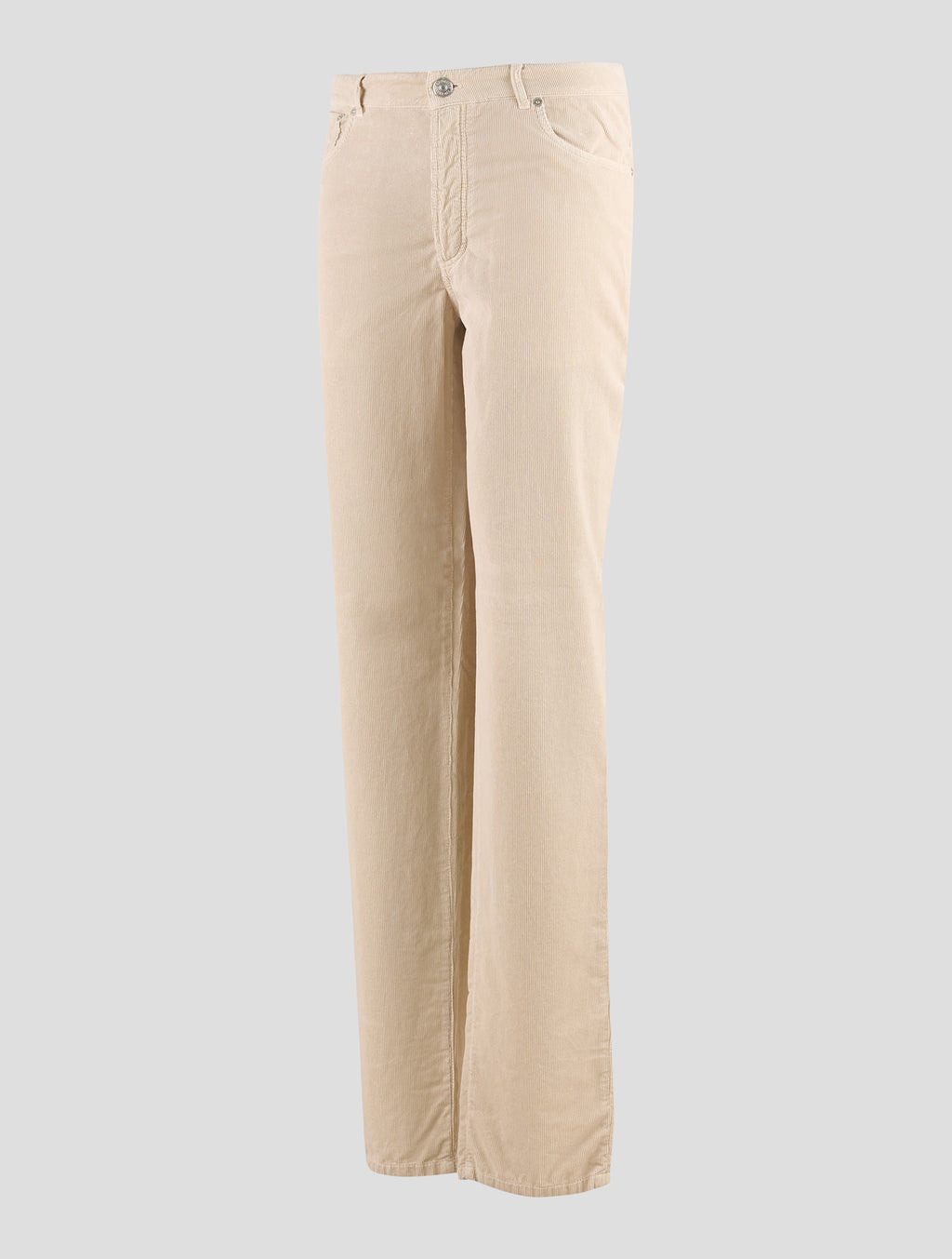 Brunello Cucinelli Beige Cotton Velvet Jeans