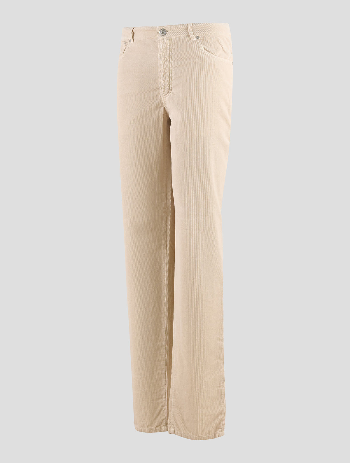 Brunello Cucinelli Beige Cotton Velvet Jeans