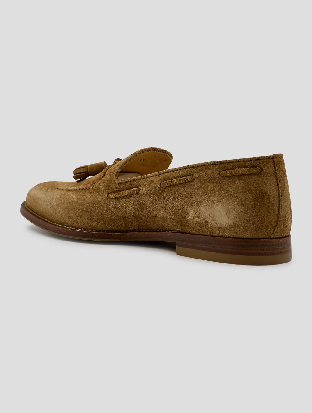 Brunello Cucinelli Beige Leather Suede Loafers Shoes
