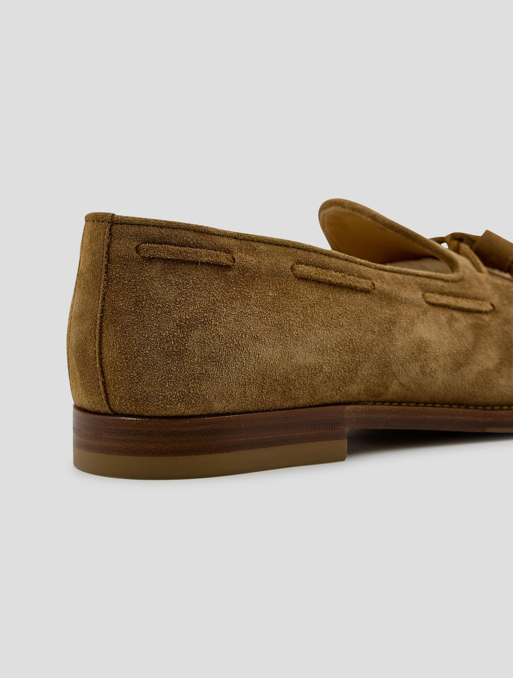 Brunello Cucinelli Beige Leather Suede Loafers Shoes