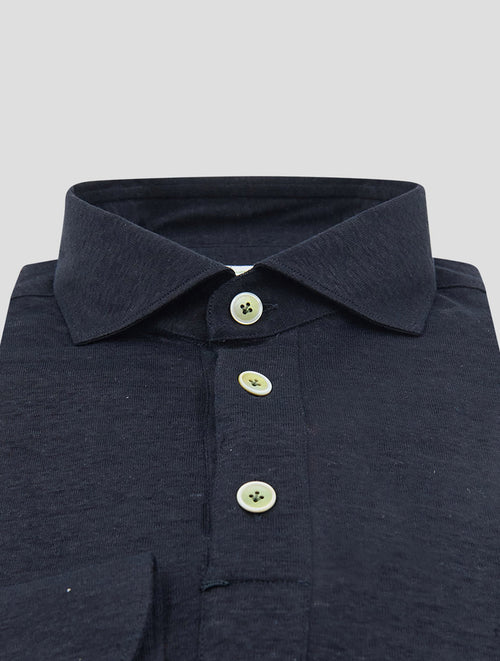 Finamore 1925 Dark Blue Cotton Shirt ORLANDO