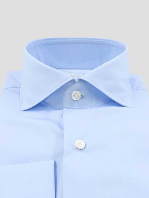 Finamore 1925 Light Blue Cotton Shirt MILANO