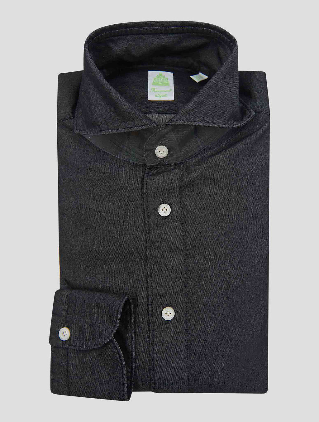 Finamore 1925 Black Cotton Shirt Sergio