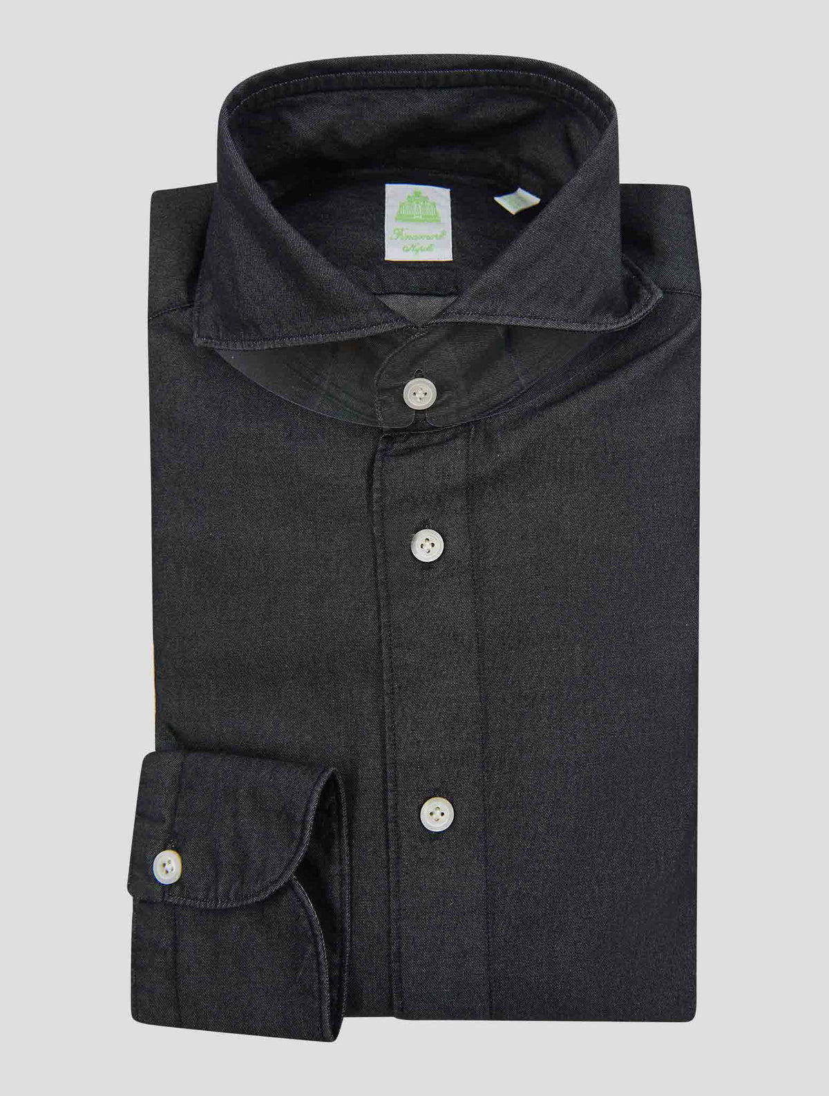 Finamore 1925 Black Cotton Shirt Sergio