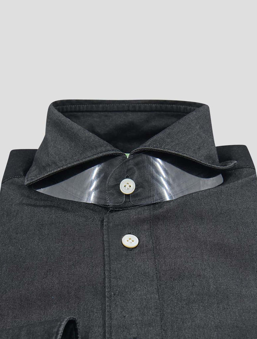 Finamore 1925 Black Cotton Shirt Sergio