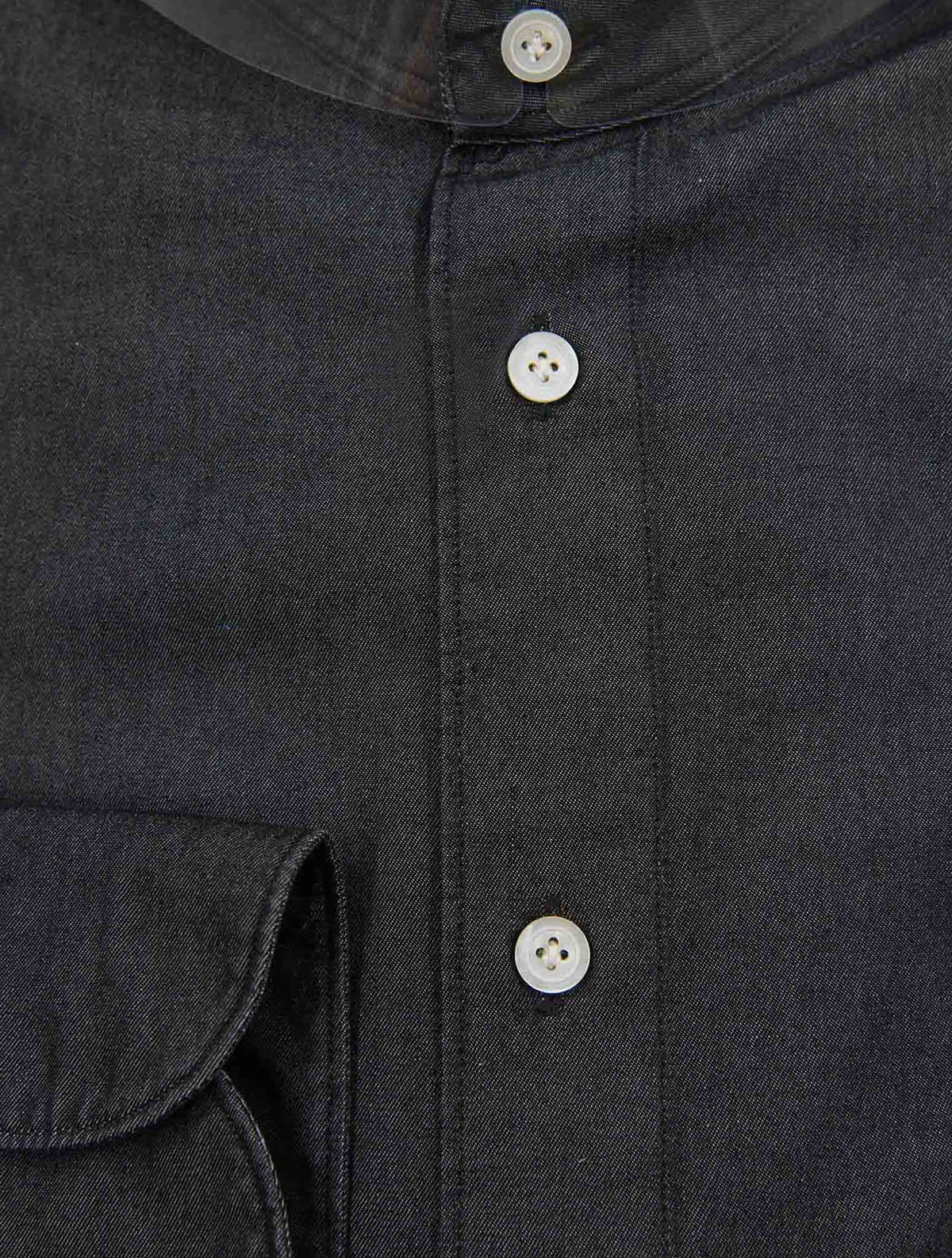 Finamore 1925 Black Cotton Shirt Sergio