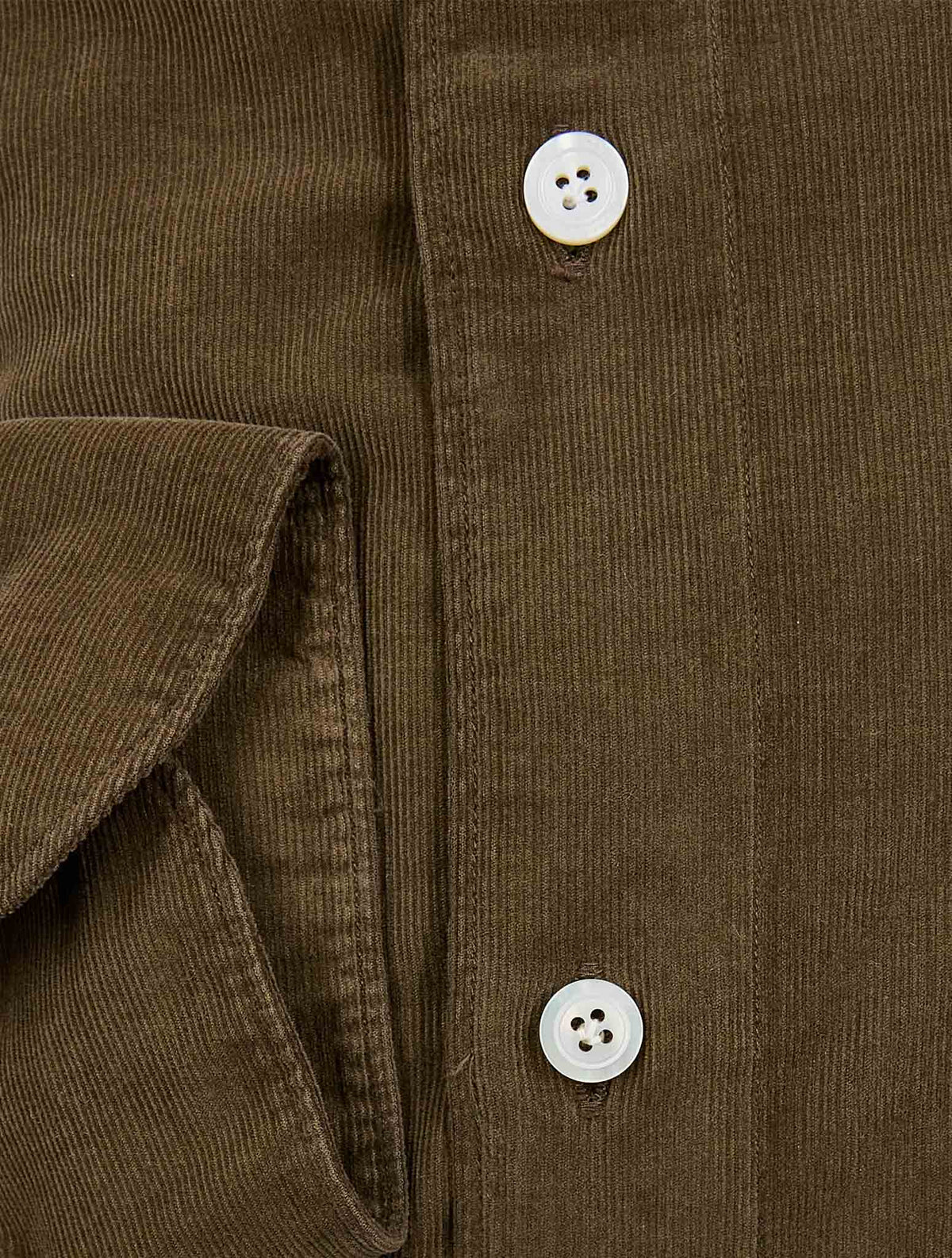 Finamore 1925 Brown Cotton Velvet Shirt LUIGI