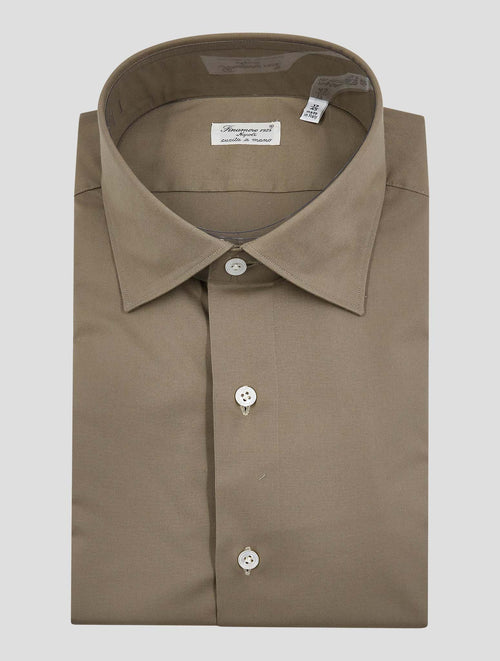 Finamore 1925 Sand Cotton Pl Ea Shirt MILANO
