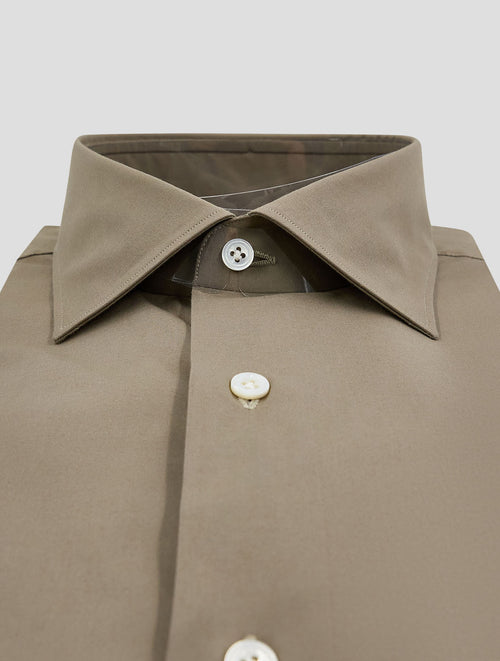 Finamore 1925 Sand Cotton Pl Ea Shirt MILANO