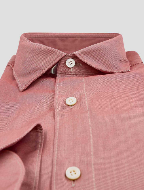 Finamore 1925 Pink White Cotton Korean Shirt TOKYO