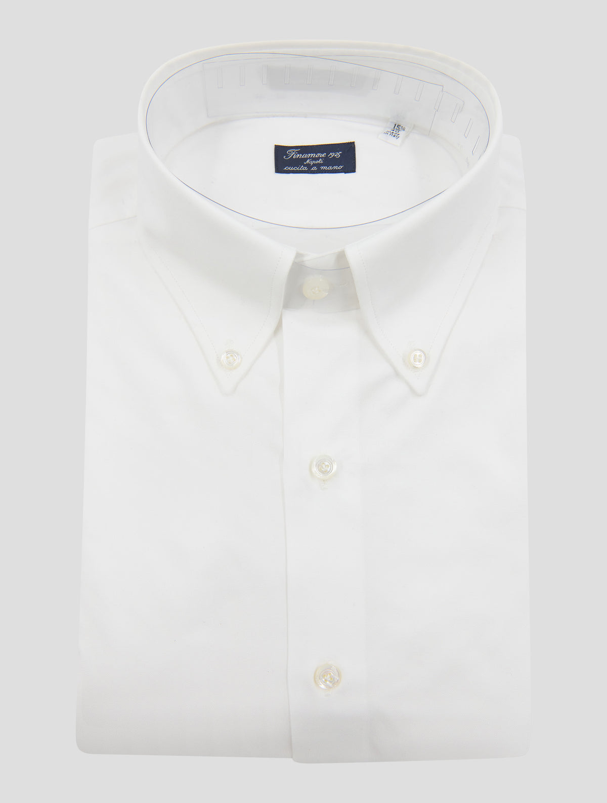 Finamore 1925 White Cotton Shirt NAPOLI