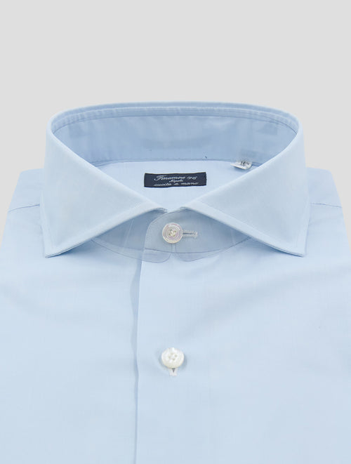 Finamore 1925 Light Blue Cotton Shirt NAPOLI