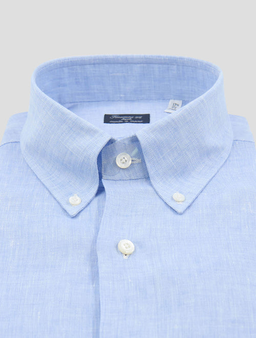 Finamore 1925 Light Blue Linen Shirt TOKYO