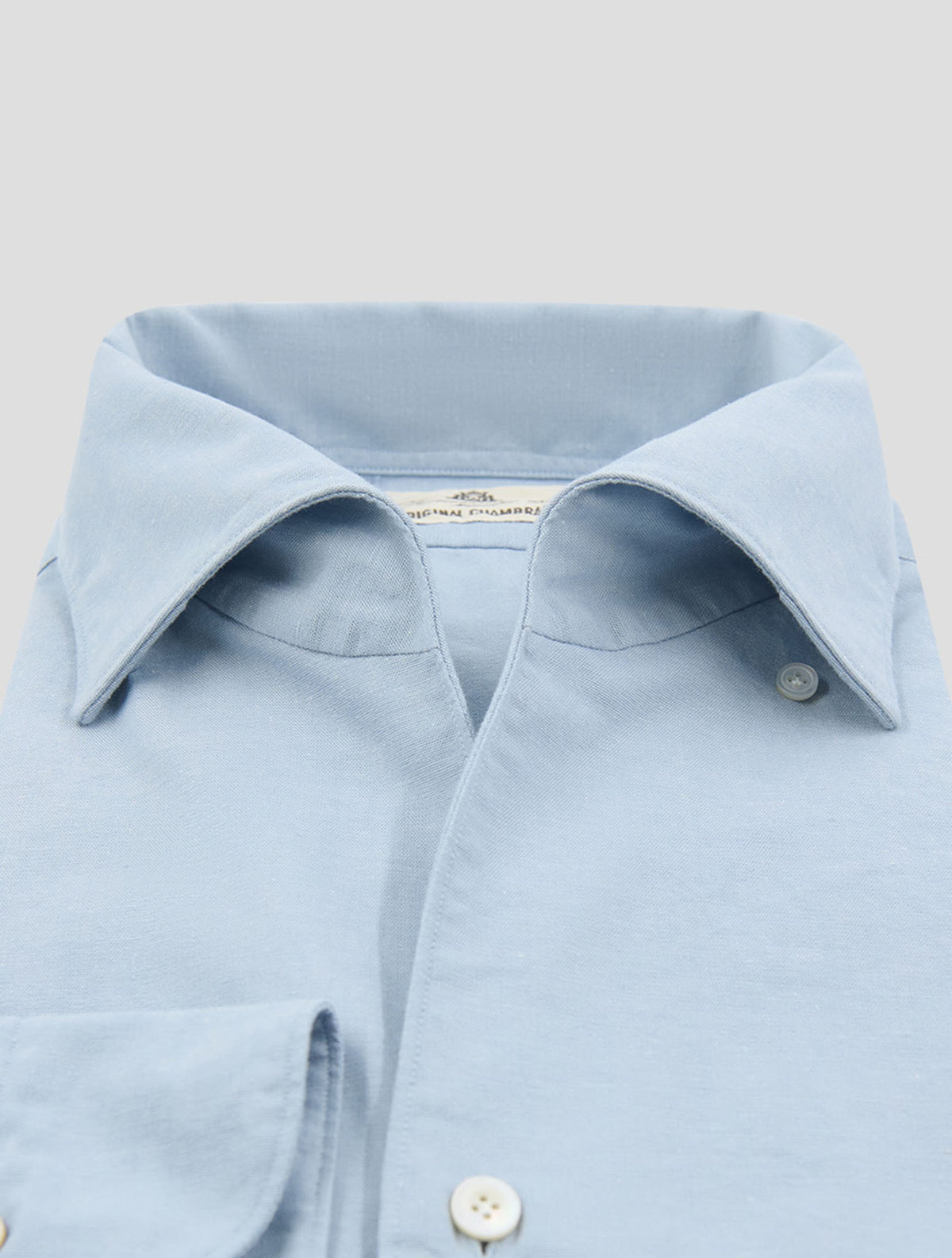 Finamore 1925 Light Blue Cotton Shirt USTICA2