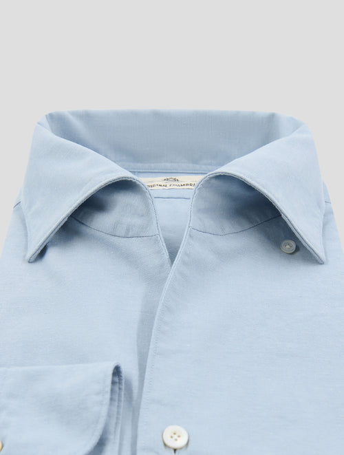 Finamore 1925 Light Blue Cotton Shirt USTICA2