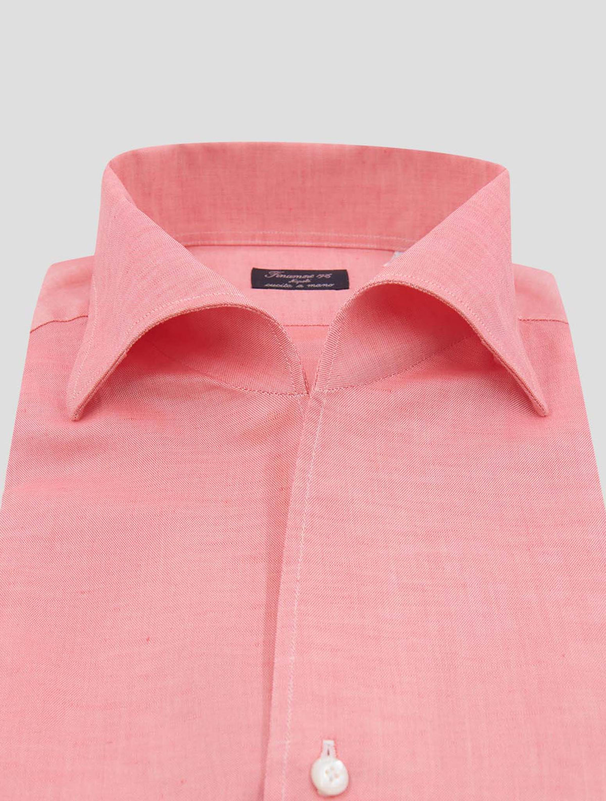FINAMORE 1925 Pink Cotton Linen Shirt NAPOLI