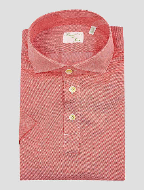 Finamore 1925 Pink Cotton Polo Shirt Short Sleeve Orlandom