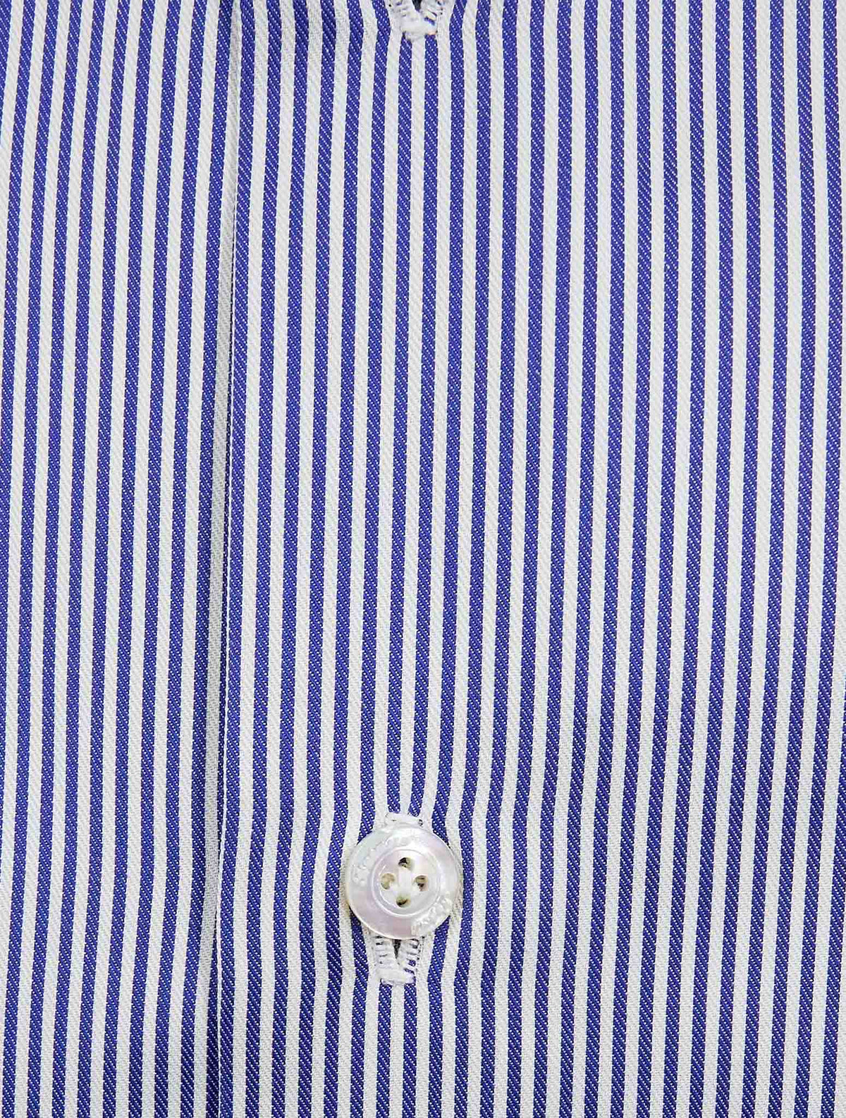 Finamore 1925 Blue White Cotton Shirt Milano