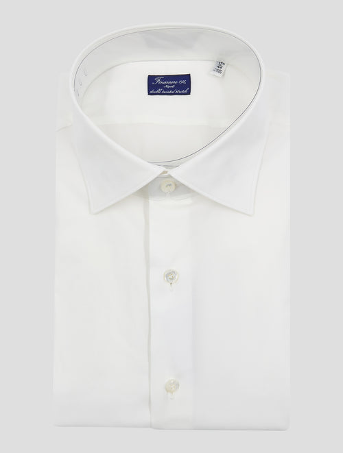Finamore 1925 White Cotton Pa Ea Shirt Milano