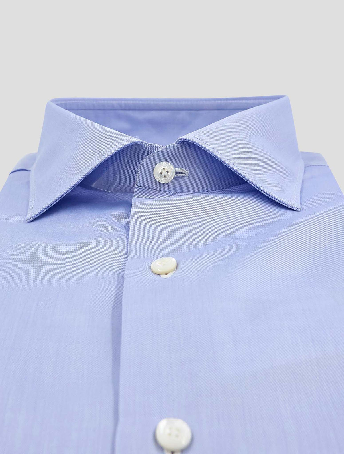 Finamore 1925 Light Blue Cotton Shirt Milano