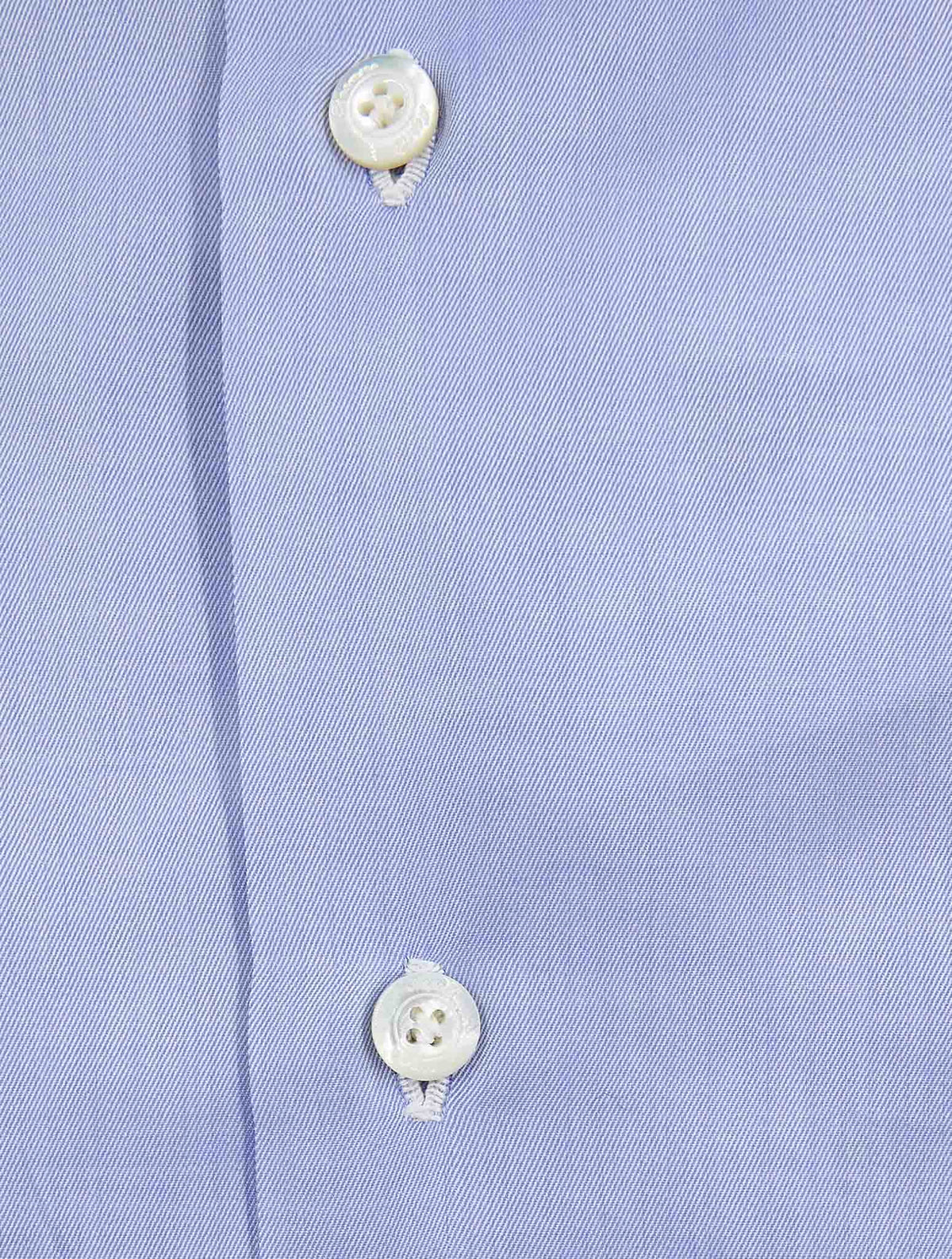 Finamore 1925 Light Blue Cotton Shirt Milano