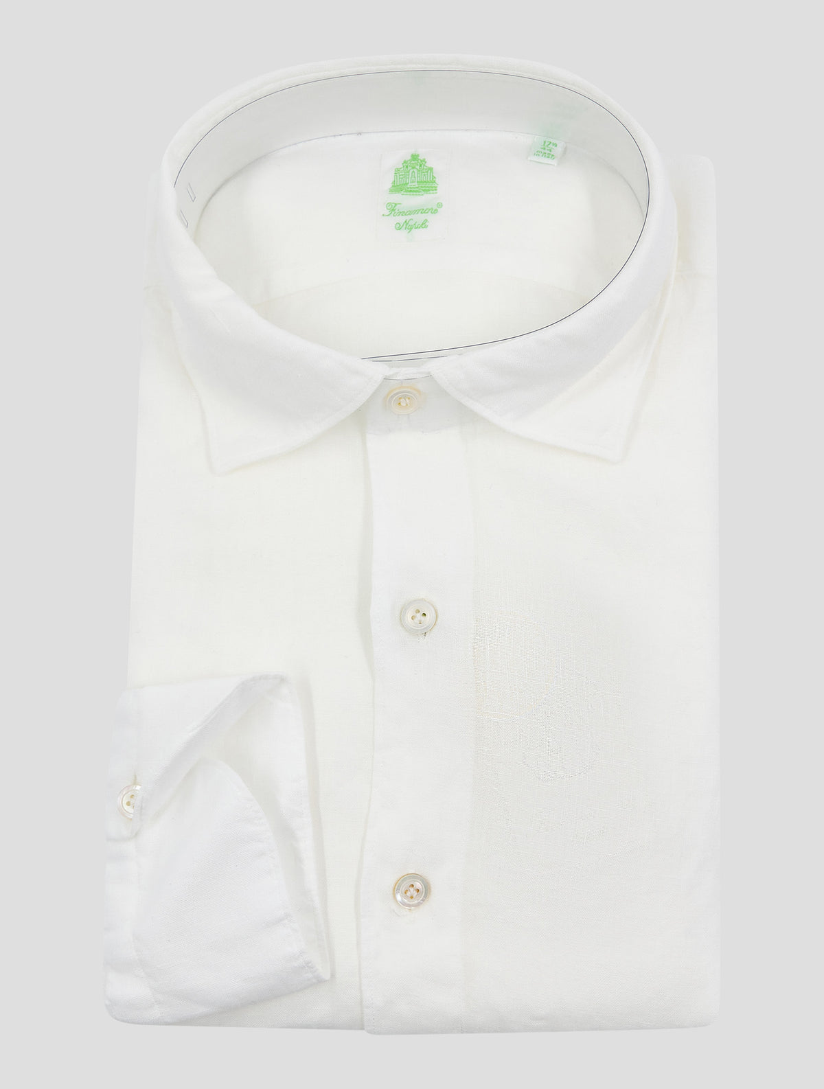 Finamore 1925 White Linen Shirt TOKYO