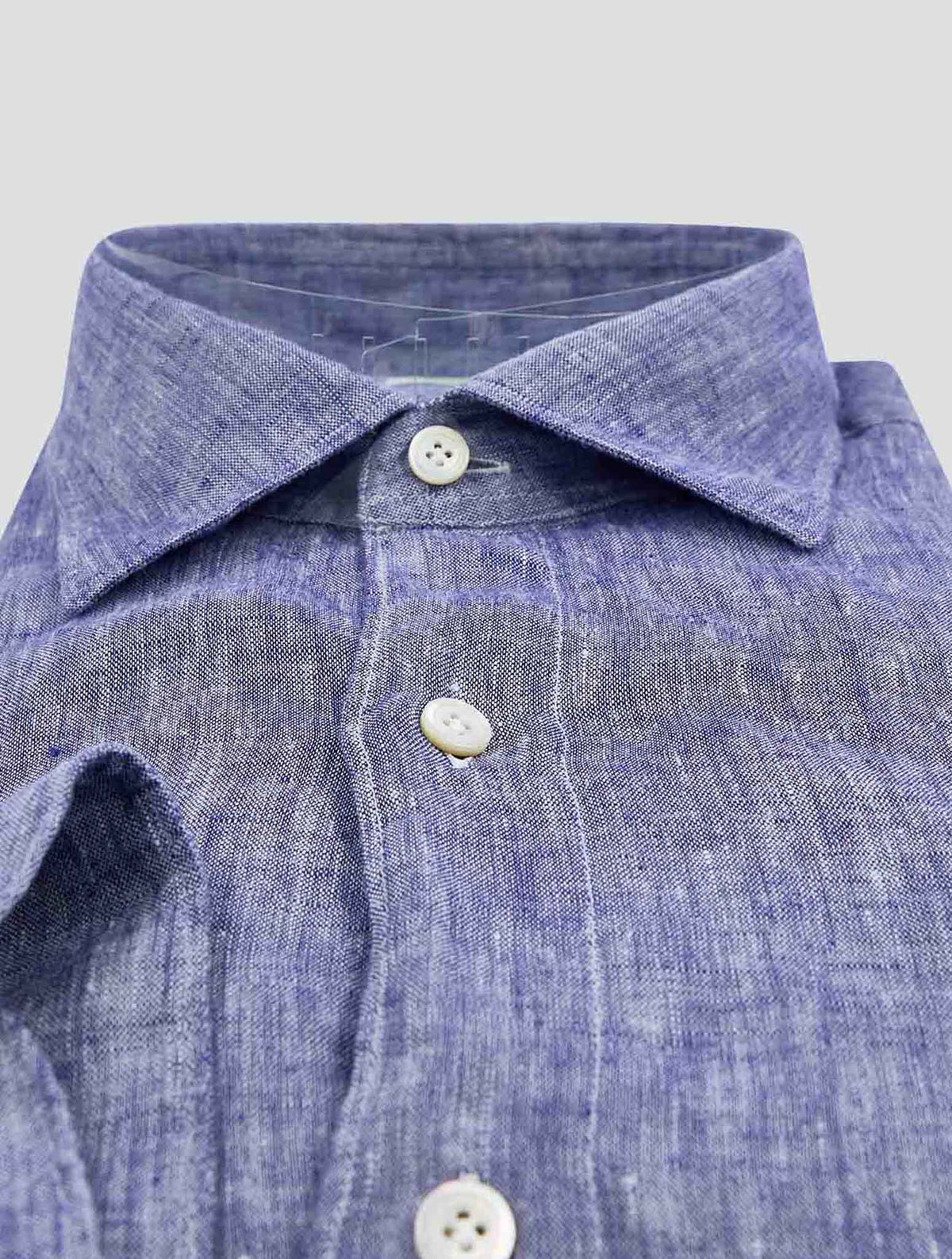 Finamore 1925 Blue Linen Shirt TOKYO