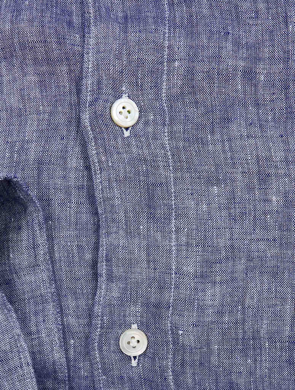 Finamore 1925 Blue Linen Shirt TOKYO