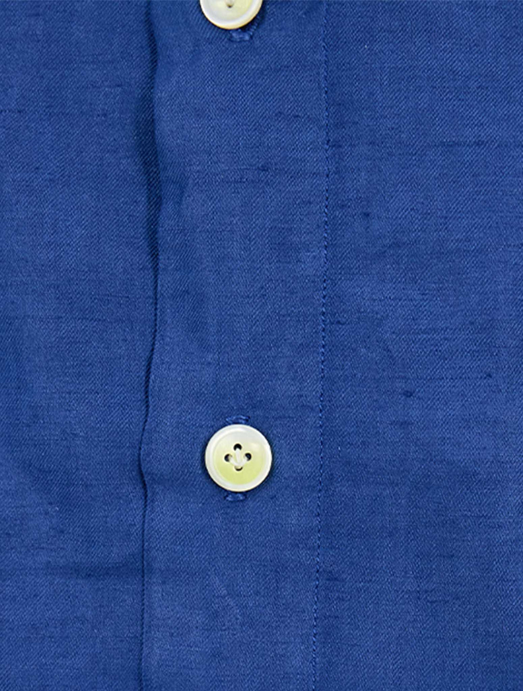 Finamore 1925 Blue Cotton Linen Shirt Napoli