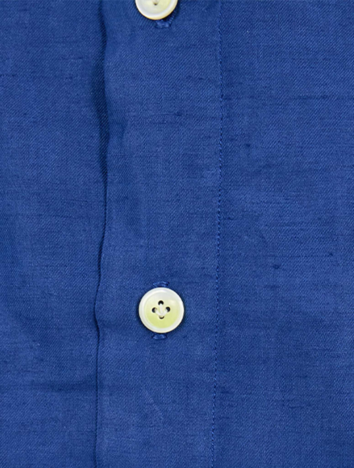 Finamore 1925 Blue Cotton Linen Shirt Napoli