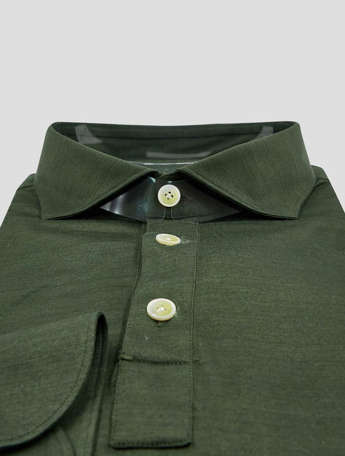 Finamore 1925 Dark Green Cotton Polo Shirt Orlando