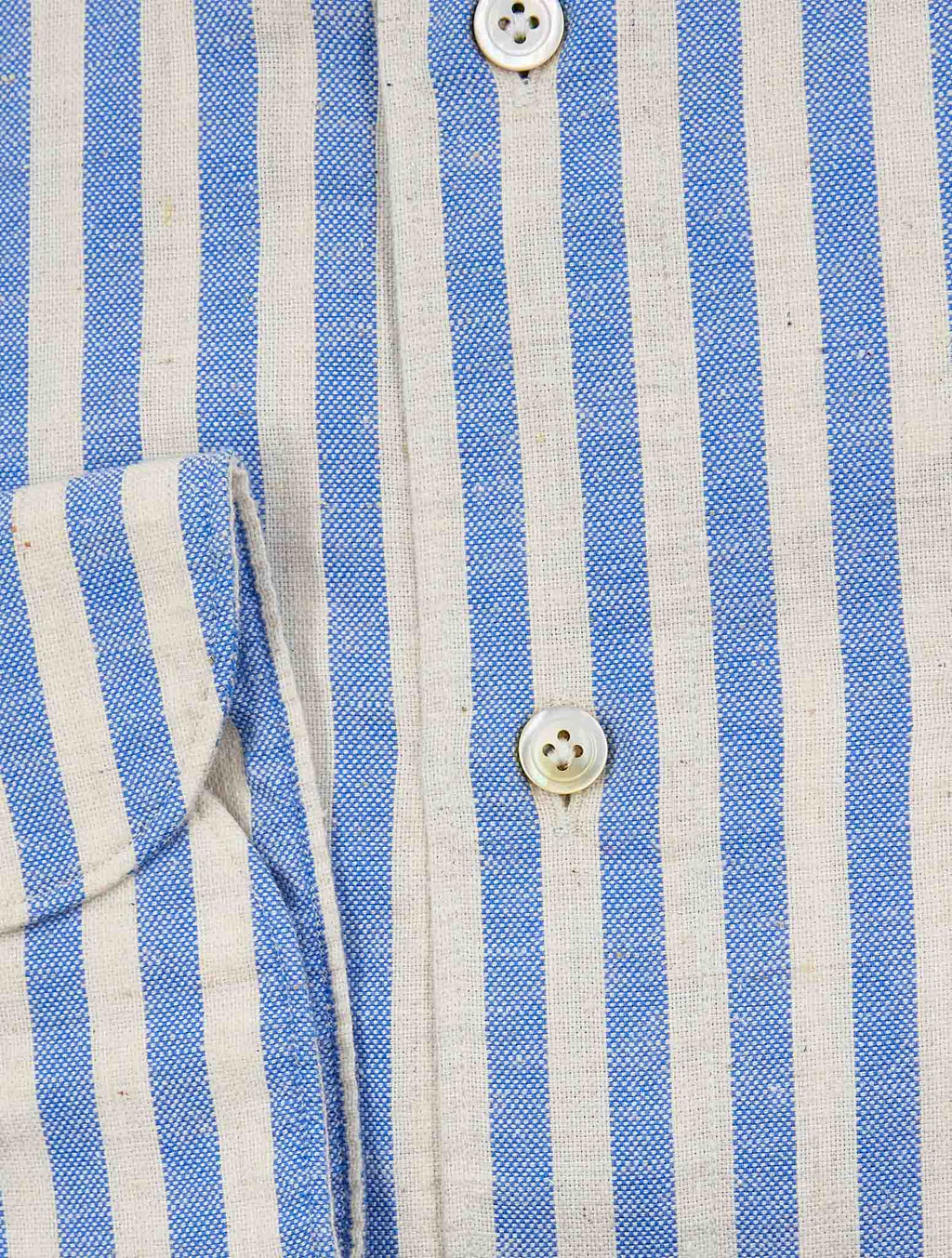 Finamore 1925 Blue White Cotton Shirt Madison