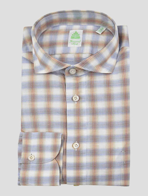 Finamore 1925 Multicolor Cotton Linen Shirt Miami