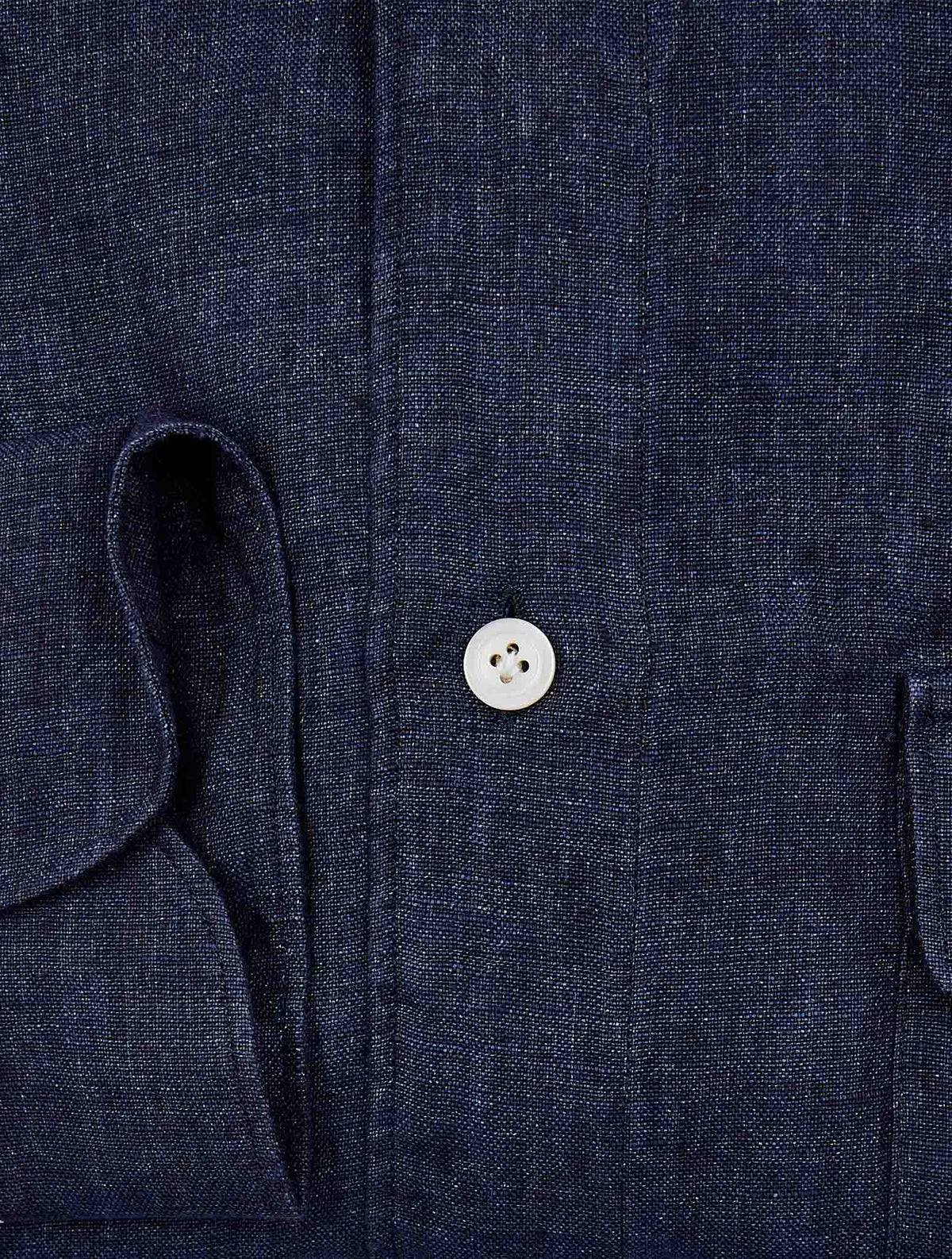 Finamore 1925 Dark Blue Linen Shirt Salina