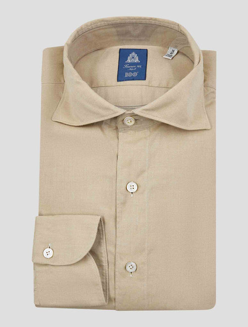 Finamore 1925 Beige Cotton Shirt Bali