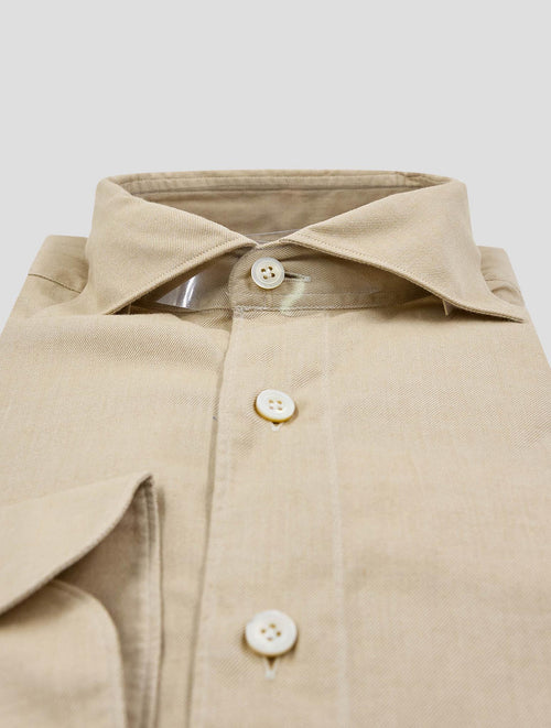 Finamore 1925 Beige Cotton Shirt Bali