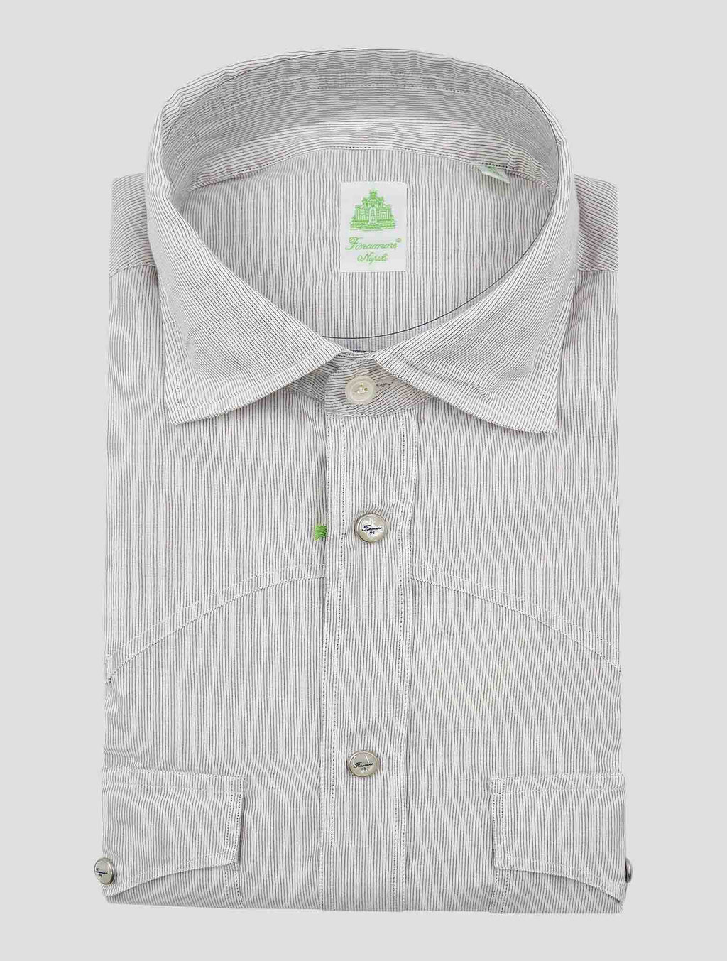 Finamore 1925 Beige Cotton Linen Shirt Zurigo