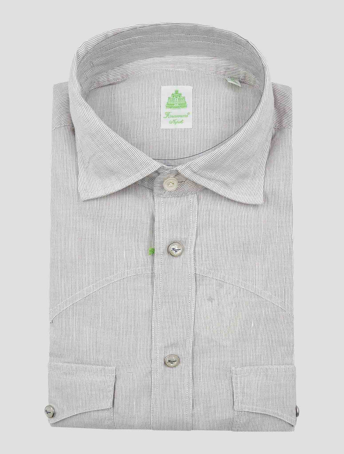 Finamore 1925 Beige Cotton Linen Shirt Zurigo