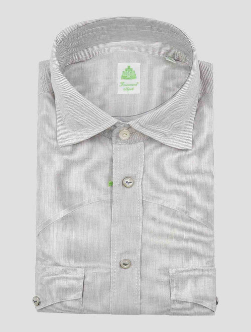 Finamore 1925 Beige Cotton Linen Shirt Zurigo