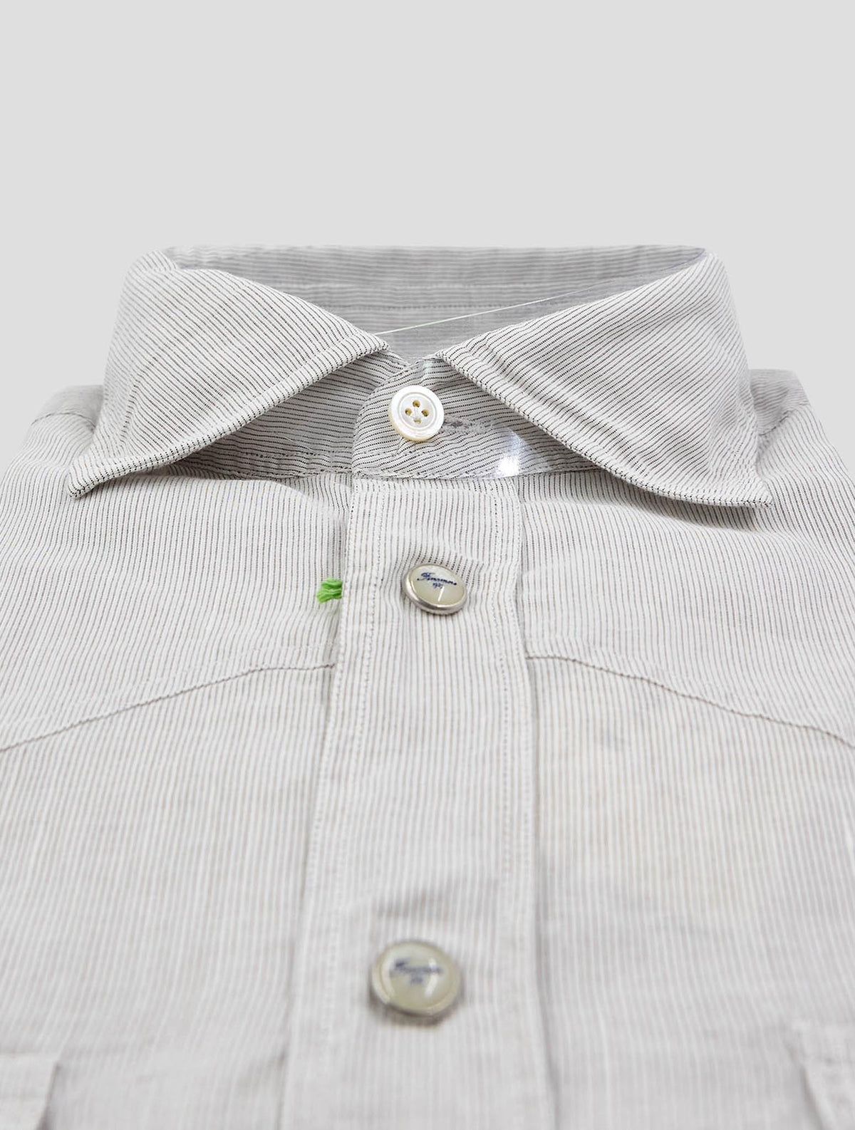 Finamore 1925 Beige Cotton Linen Shirt Zurigo