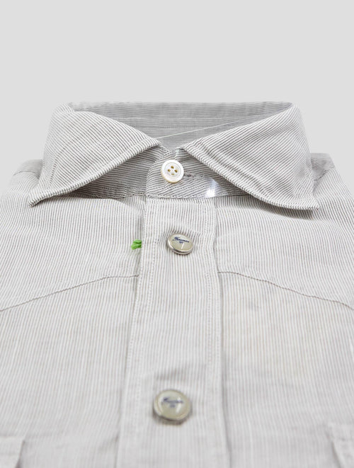Finamore 1925 Beige Cotton Linen Shirt Zurigo