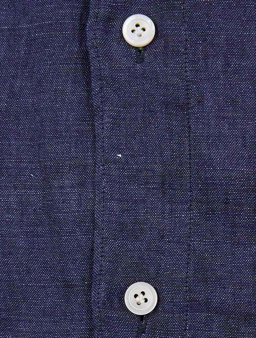 Finamore 1925 Dark Blue Linen Shirt Tokyo