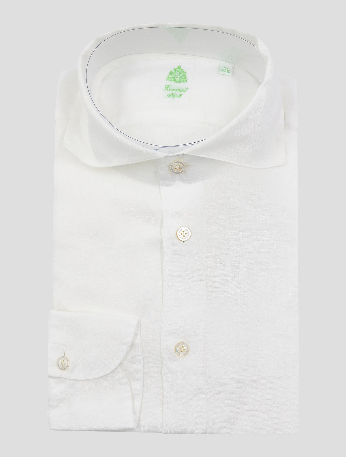 Finamore 1925 White Linen Shirt Ver12