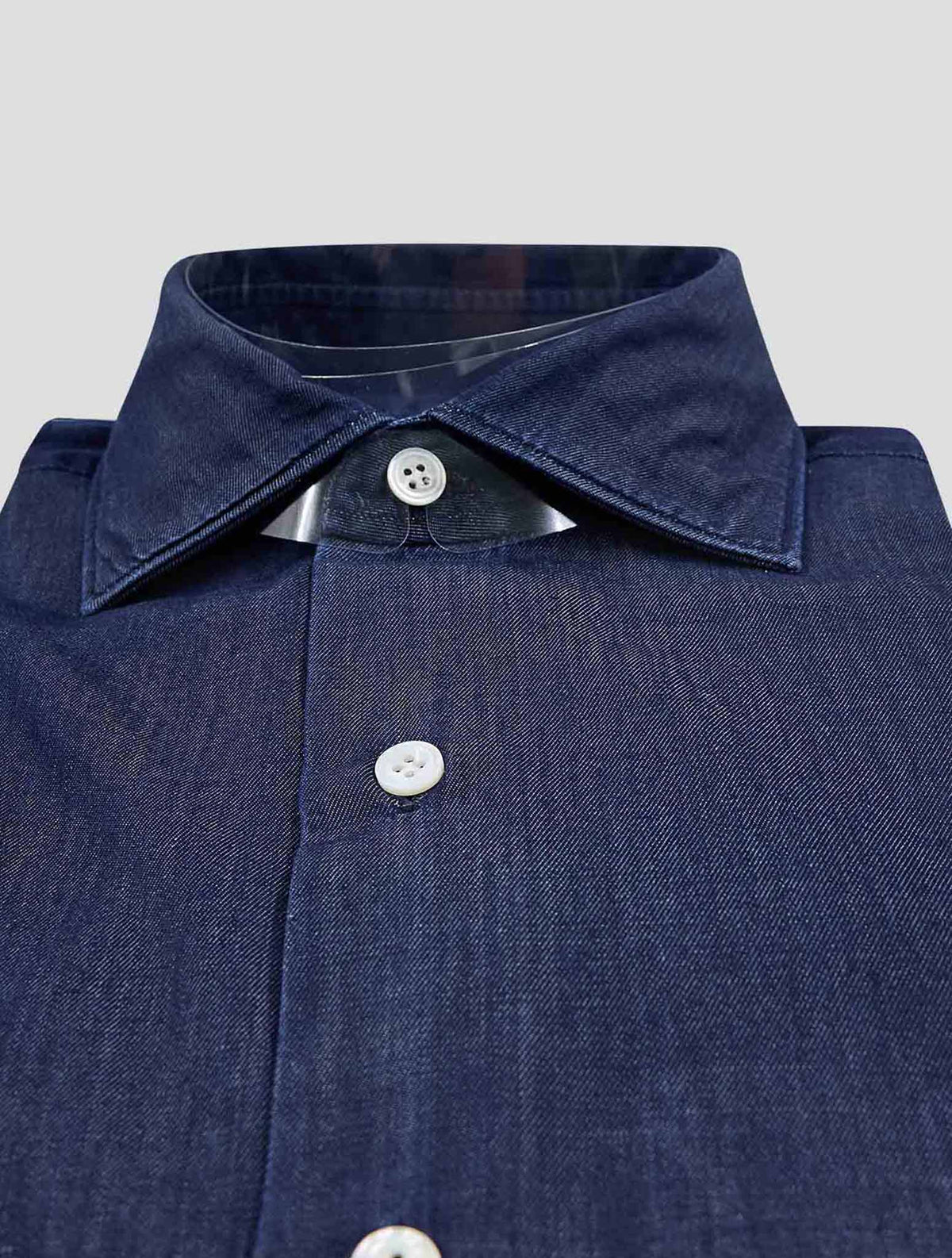 Finamore 1925 Dark Blue Cotton Shirt Milano